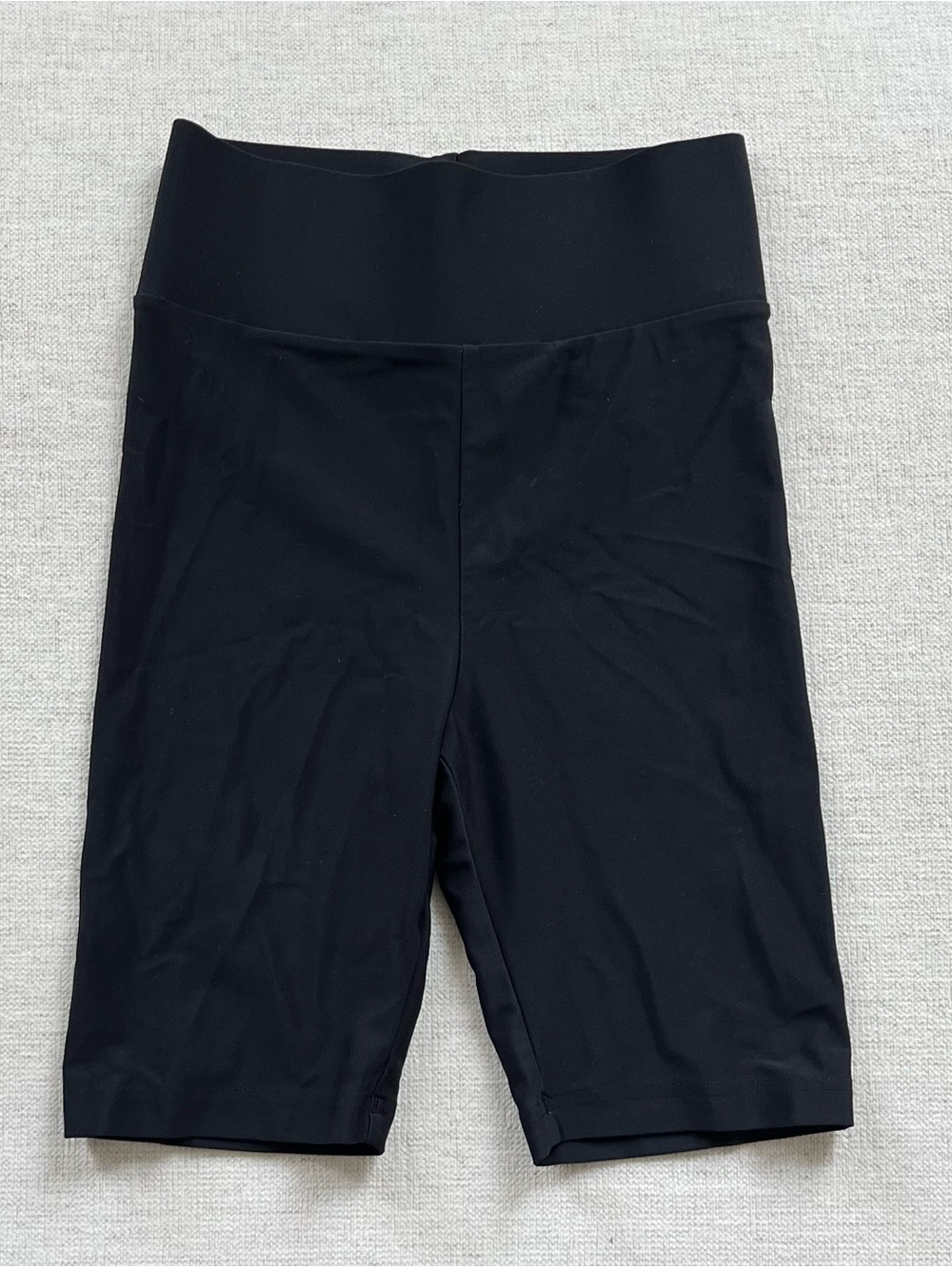 & Other Stories Black Stretch Shorts with Branded Waistband